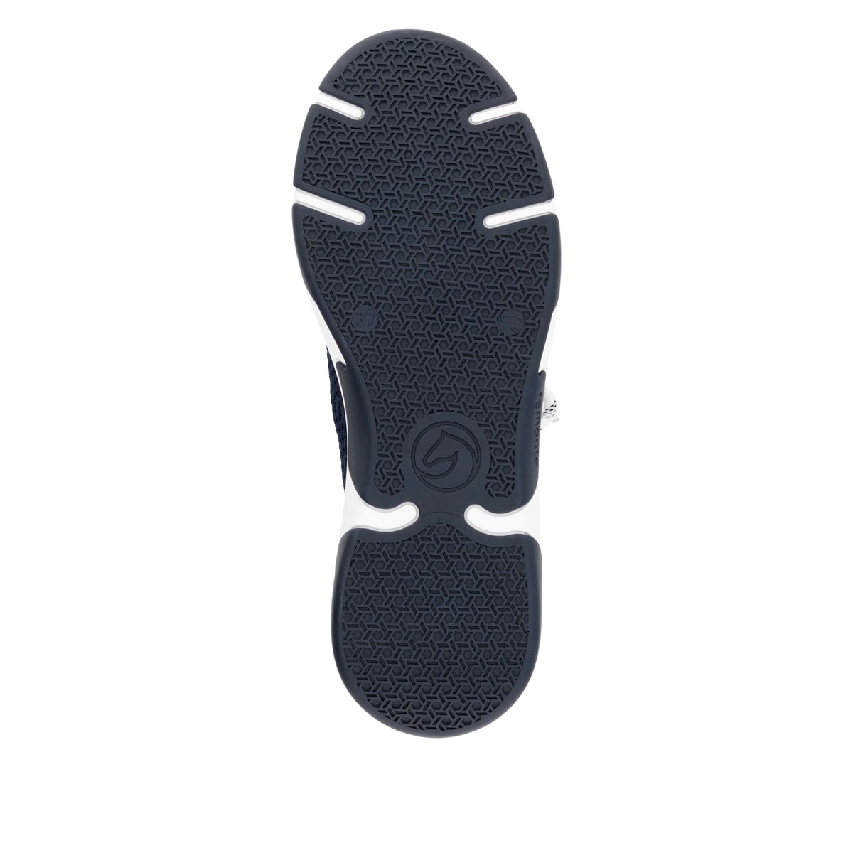 Blaue remonte Damen Slipper D1S05-14 mit einem Gummizug sowie der Komfortweite G. Schuh Laufsohle.