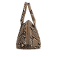 Sac à main remonte Q0673-25 avec motif serpent avec poignée de transport, bandoulière et poche intérieure. Côté droit.