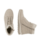 Beige remonte Damen Schnürstiefel R8477-62 mit wasserabweisender TEX-Membran. Schuh von oben, liegend.