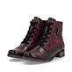 Bottes à lacets remonte rouges femmes D4381-35 avec membrane remonteTEX. Chaussures inclinées sur le côté.