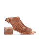 Kastanienbraune remonte Damen Riemchensandaletten R8774-24 mit einem Blockabsatz. Schuh Innenseite