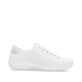 Weiße remonte Damen Schnürschuhe D1E03-80 mit einem Reißverschluss. Schuh Innenseite.