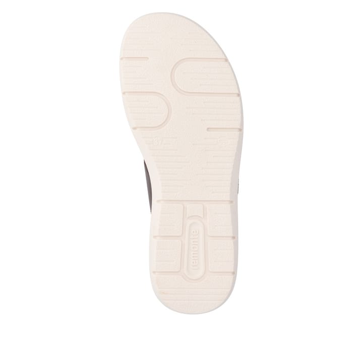 Braune remonte Damen Pantoletten D2K57-25 mit angesagtem Animal-Print. Schuh Laufsohle.