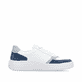 Chaussures à lacets remonte blanches femme D3E05-80 avec fermeture éclair. Côté intérieur de la chaussure.
