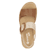 Metallische remonte Riemchensandalen R6853-90 mit einem Klettverschluss. Schuh von oben.