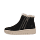 Schwarz-beige remonte Damen Kurzstiefel D3B70-03 mit modernen Ziernähten. Schuh Außenseite.