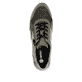 Bronzene vegane remonte Damen Sneaker D1G08-90 mit einem Reißverschluss. Schuh von oben.