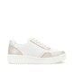 Weiße remonte Damen Sneaker Low D0J05-81 mit einem Reißverschluss. Schuh Innenseite.