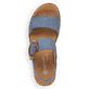 Blaue remonte Riemchensandalen R6853-14 mit einem Klettverschluss. Schuh von oben.