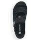 Schwarze remonte Riemchensandalen D7647-01 mit einem Klettverschluss. Schuh von oben.