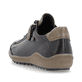 Schwarz-braune remonte Damen Schnürschuhe R1402-08. Schuh von hinten.