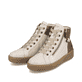
Sternenweiße remonte Damen Schnürstiefel R7997-80 mit Schnürung und Reißverschluss. Schuhpaar schräg.