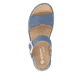 Blaue remonte Riemchensandalen D3P53-14 mit trendiger Schnalle. Schuh von oben.