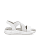 Weiße remonte Riemchensandalen D1J50-81 mit Gummizug sowie weicher Einlegesohle. Schuh Innenseite.