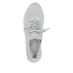 Graue remonte Damen Slipper R6712-40 mit einem Gummizug sowie der Komfortweite G. Schuh von oben.