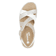 Metallische remonte Riemchensandalen D2K53-91 mit einem Klettverschluss. Schuh von oben.