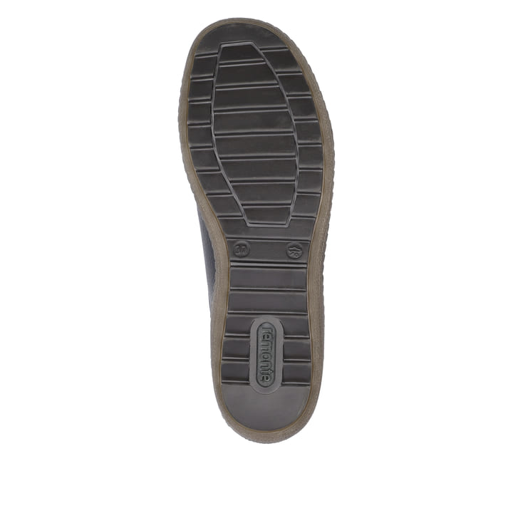 Dunkelblau-braune remonte Damen Schnürschuhe R1402-16. Schuh Laufsohle.