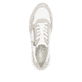 Weiße remonte Damen Sneaker Low D1S03-81 mit Reißverschluss sowie Komfortweite G. Schuh von oben.