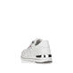 Weiße remonte Damen Sneaker Low R6705-80 mit Reißverschluss sowie Komfortweite G. Schuh von hinten.