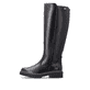 Schwarze remonte Hochschaftstiefel D4B71-00 mit wasserabweisender TEX-Membran. Schuh Außenseite.