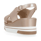 Metallicrosane remonte Keilsandaletten D1P53-31 mit Klettverschluss. Schuh von hinten.