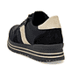 Schwarze remonte Damen Sneaker D1330-03 mit Reißverschluss sowie Komfortweite G. Schuh von oben.