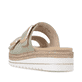 Mules remonte vertes pour femme D0Q66-52 avec boucle tendance. Chaussure vue de l'arrière.