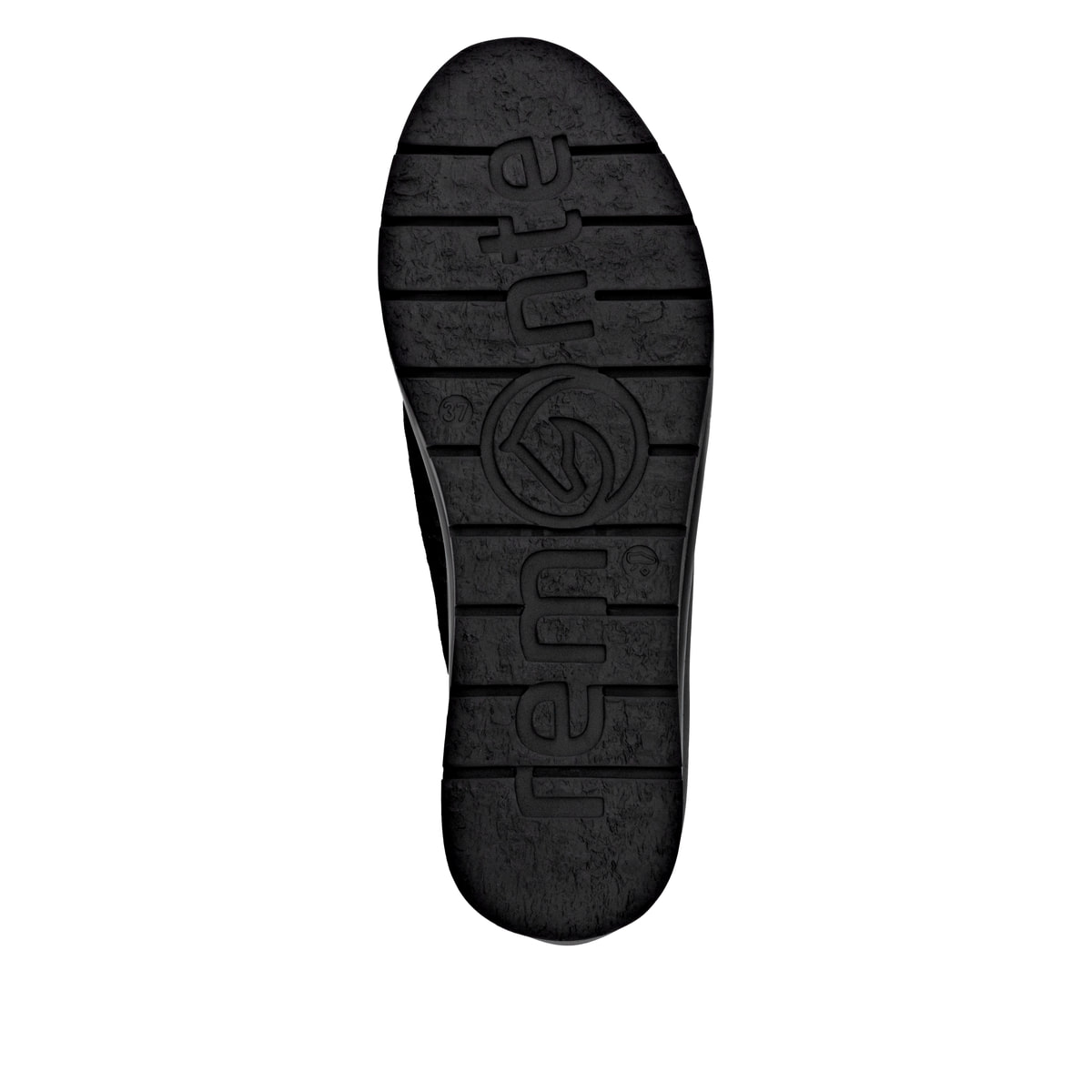 Schwarze remonte Damen Schnürstiefel R0773-05 mit einem Reißverschluss. Schuh Laufsohle.