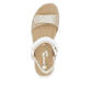 Metallische remonte Riemchensandalen D1J57-90 mit einem Klettverschluss. Schuh von oben.