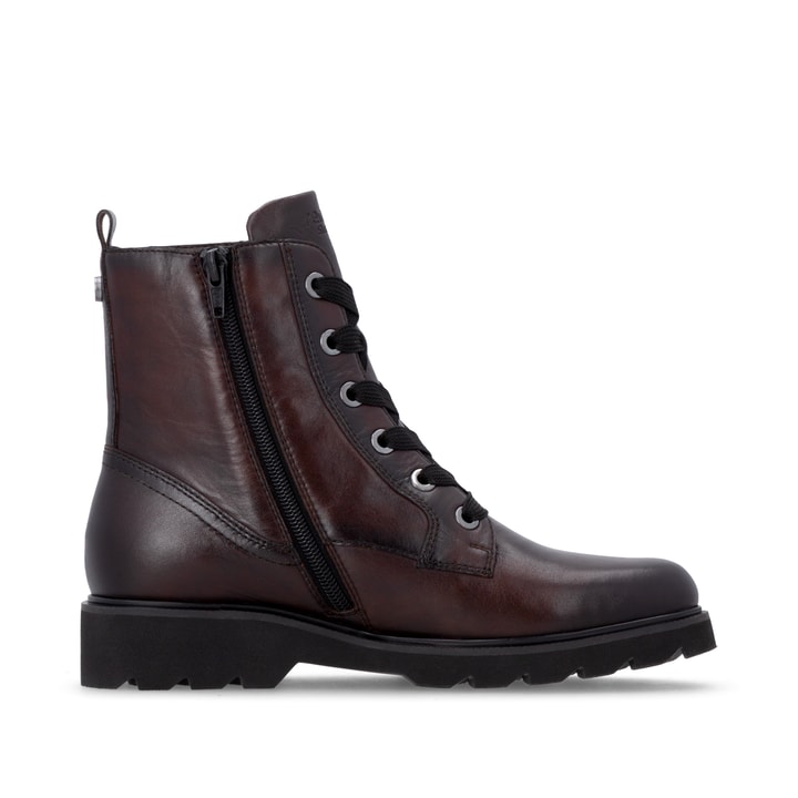 Dunkelbraune remonte Damen Schnürstiefel D3S71-25. Schuh Innenseite.