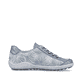 Himmelblaue remonte Damen Schnürschuhe R1402-11 mit einer dämpfenden Profilsohle. Schuh Innenseite