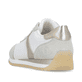 Weiße remonte Damen Sneaker D3H03-80 mit einer Schnürung sowie der Extraweite H. Schuh von hinten.