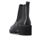 Schwarze remonte Chelsea Boots D0A70-00 mit Reißverschluss sowie Komfortweite G. Schuh von hinten.