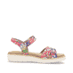 Mehrfarbige remonte Riemchensandalen D2049-90 mit einem Klettverschluss. Schuh Innenseite.