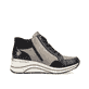 Schwarze remonte Damen Sneaker D0T70-01 mit einer dämpfenden Sohle mit Keilabsatz. Schuh Innenseite