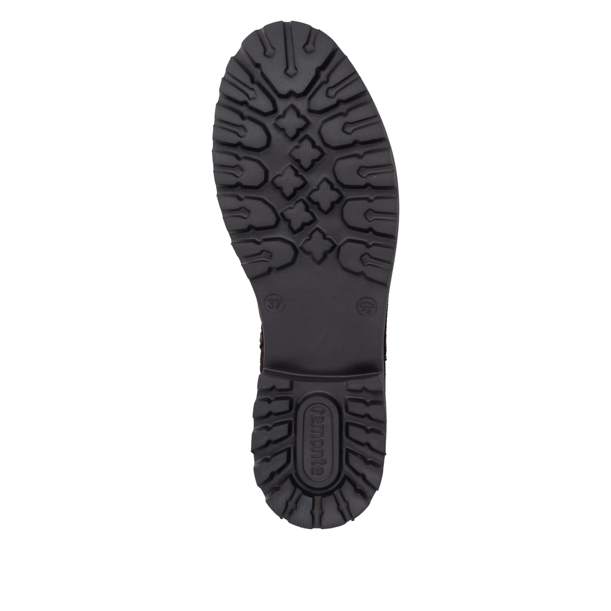 Dunkelbraune remonte Chelsea Boots D8694-26 mit einem Reißverschluss. Schuh Laufsohle.