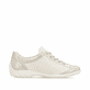 Beige vegane remonte Damen Schnürschuhe R3408-61 mit einem Reißverschluss. Schuh Innenseite.