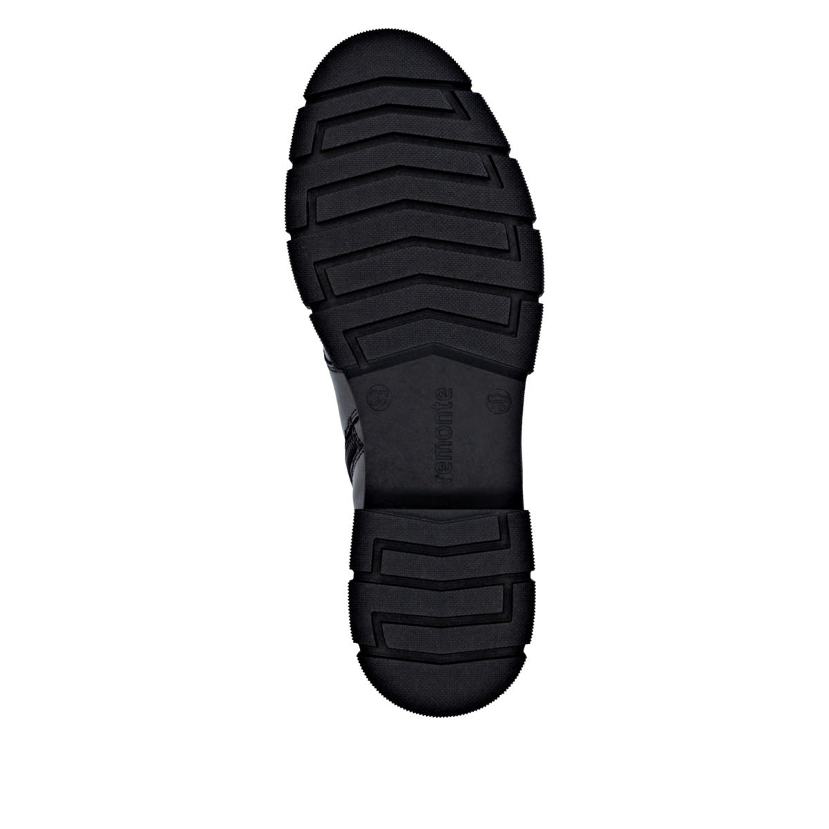Schwarze remonte Damen Schnürstiefel D2S73-00 mit wasserabweisender TEX-Membran. Schuh Laufsohle.