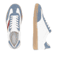 Blaue remonte Damen Sneaker Low D2C01-80 mit Schnürung sowie der Komfortweite G. Schuh von oben, liegend.