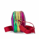 remonte Damen Handtasche Q0627-00 in Glanzschwarz aus Kunstleder mit Überschlag und Reißverschluss. Handtasche getragen.