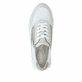 Weißgraue vegane remonte Damen Schnürschuhe D2V02-80 mit einem Reißverschluss. Schuh von oben.