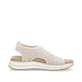 Rosane remonte Riemchensandalen D1J55-31 mit Gummizug sowie weicher Einlegesohle. Schuh Innenseite.