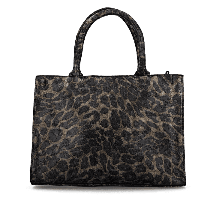 remonte Shopper Q0762-02 in Schwarz mit geräumigem Hauptfach,  Reißverschluss und einer zusätzlichen kleinen Tasche. Rückseite.