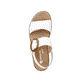 Weiße remonte Riemchensandalen R6853-80 mit einem Klettverschluss. Schuh von oben.
