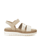 Metallische vegane remonte Riemchensandalen D0Q55-91 mit einem Klettverschluss. Schuh Innenseite.