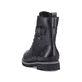 Schwarze remonte Damen Biker Boots D8475-01 mit einer dämpfenden Profilsohle. Schuh von oben