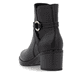 Bottines remonte noires pour femme D2A73-00 avec boucle ronde décorative. Chaussure vue de dessus.