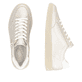 Goldene remonte Damen Sneaker Low D2C02-90 mit einem Reißverschluss. Schuh von oben, liegend.