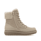 Braunbeige remonte Damen Schnürstiefel D0U78-20 mit Flip-Grip Sohle. Schuh Innenseite.