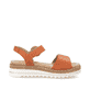 Orangene remonte Riemchensandalen D0Q52-39 mit einem Klettverschluss. Schuh Innenseite.